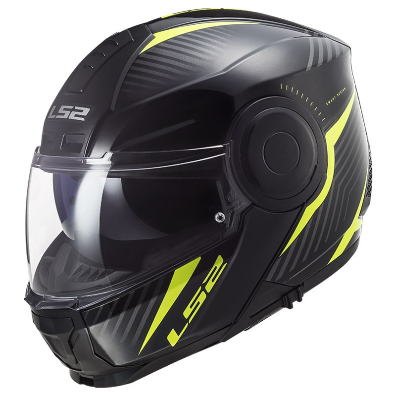 LS2 Helmets Klapphelm Scope Skid FF902, schwarz-fluogelb
