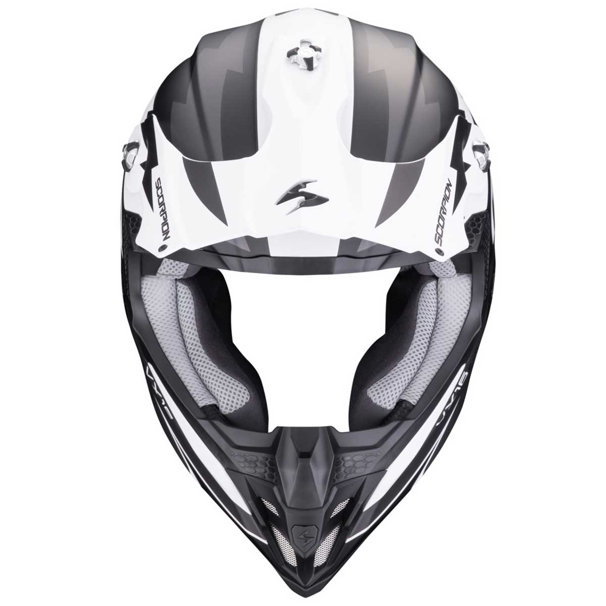 Scorpion VX-16 EVO Air Slanter Helm, schwarz-silber matt