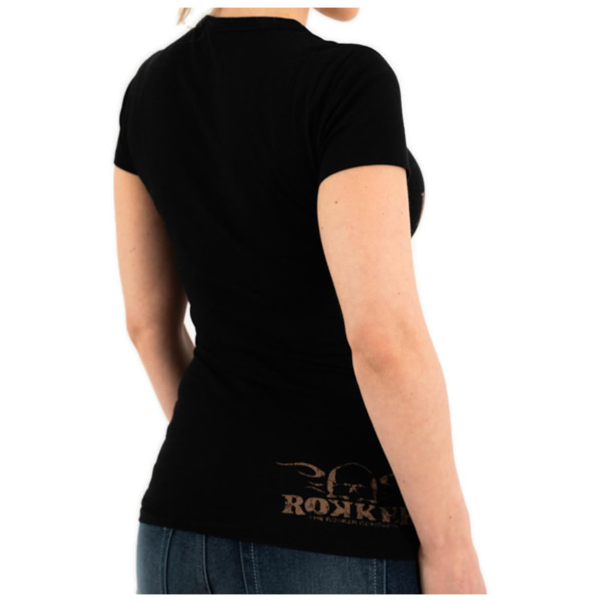 ROKKER Vintage Lady Damen T-Shirt, schwarz
