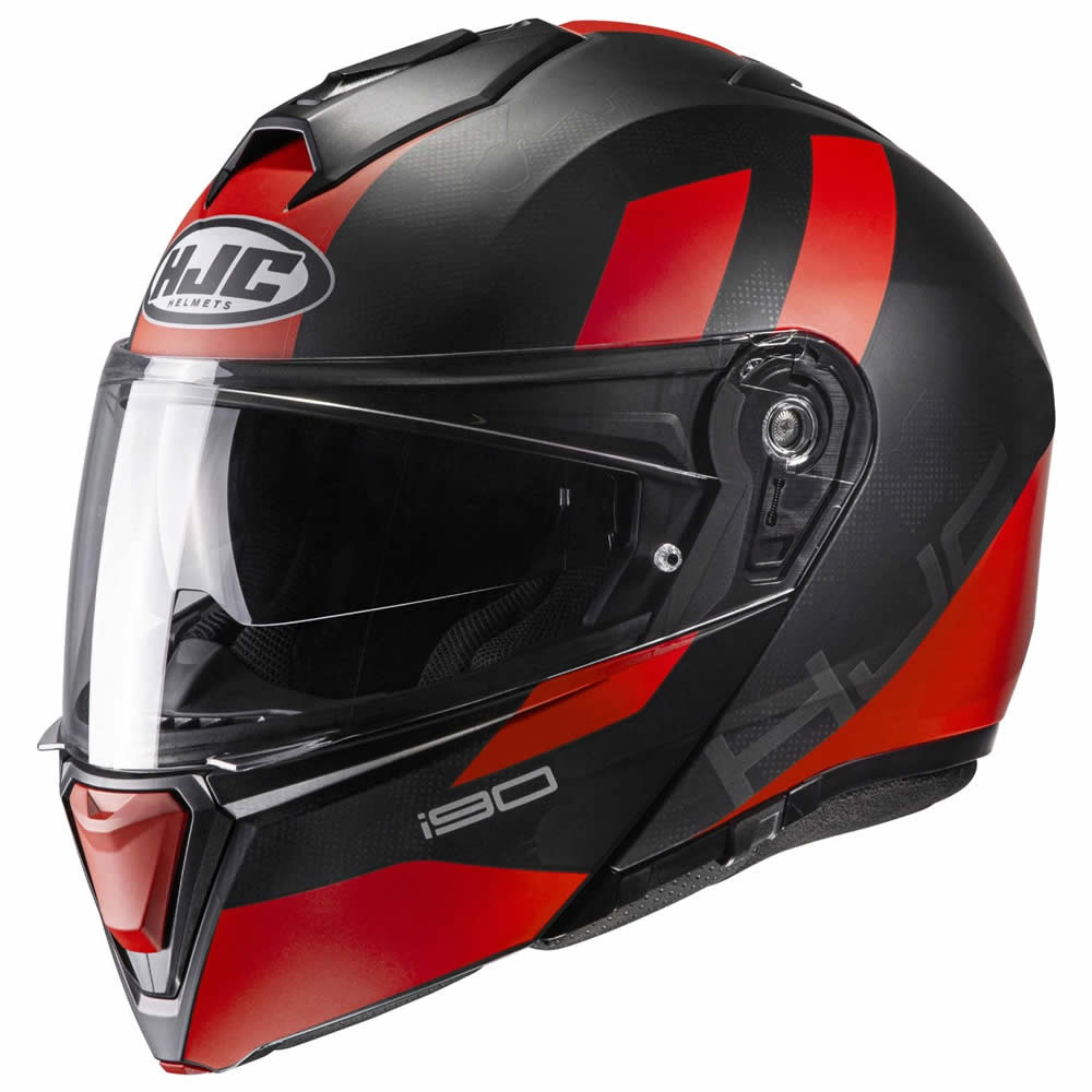 HJC Helm i90 Syrex, schwarz-rot matt