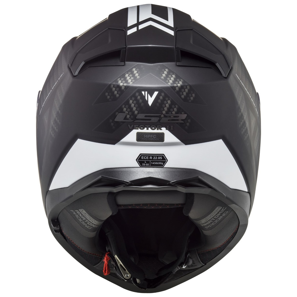 LS2 Helmets Helm Vector II Splitter FF811, schwarz-weiß