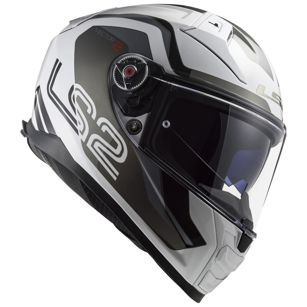 LS2 Helmets Helm Vector II Metric FF811, weiß-titan-silber