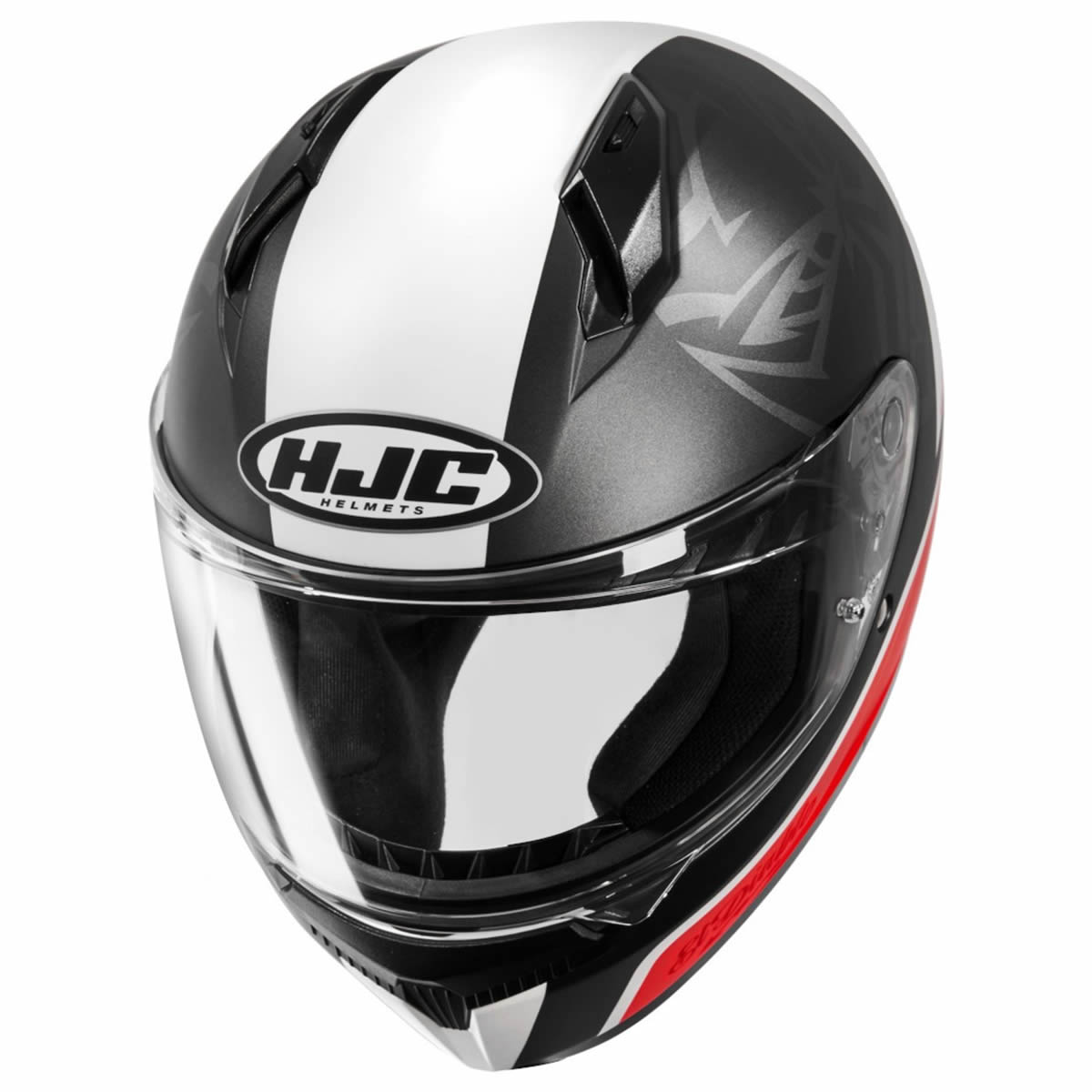 HJC C10 FQ20 Helm, weiss-schwarz-rot matt