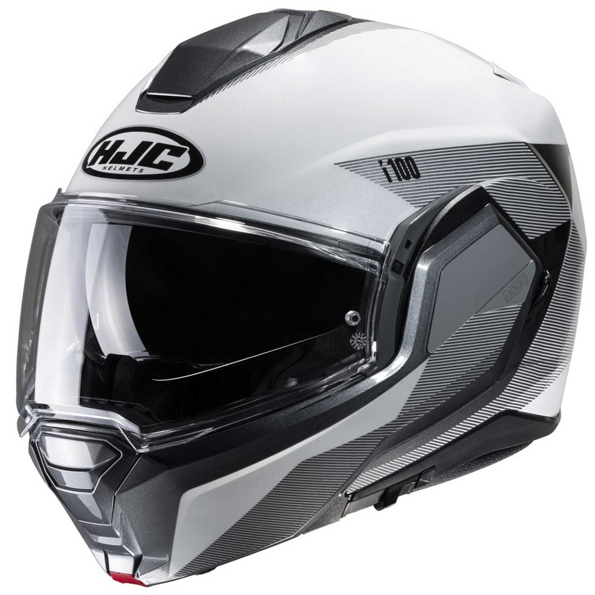 HJC i100 Beston MC5 Helm, weiß-schwarz-anthrazit