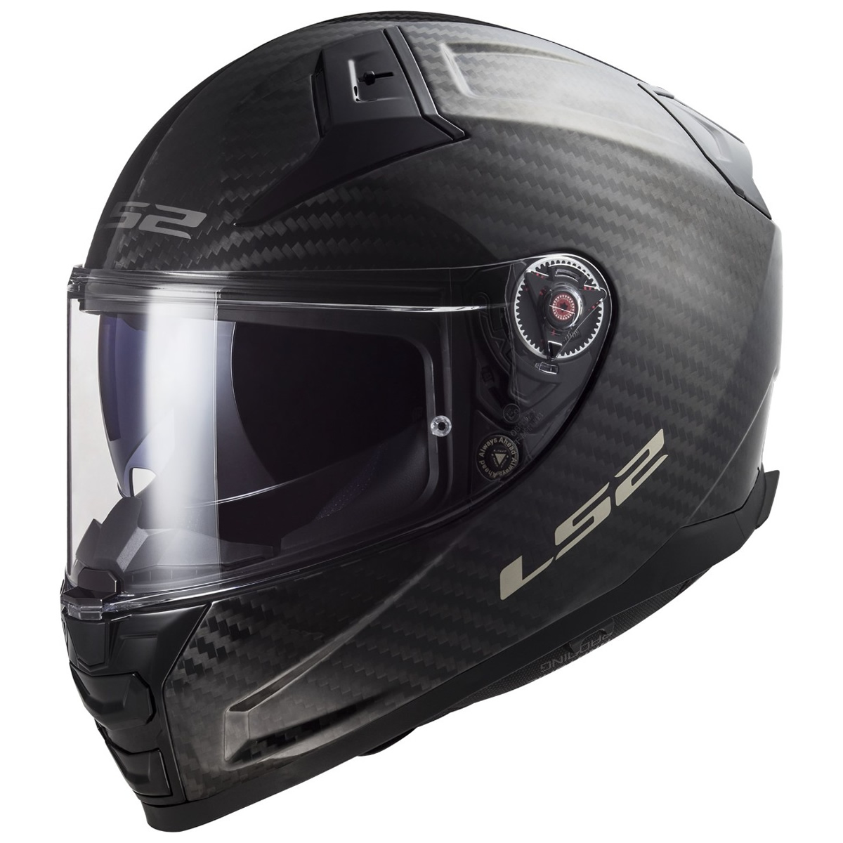 LS2 Helmets Helm Vector II Carbon Solid FF811, schwarz