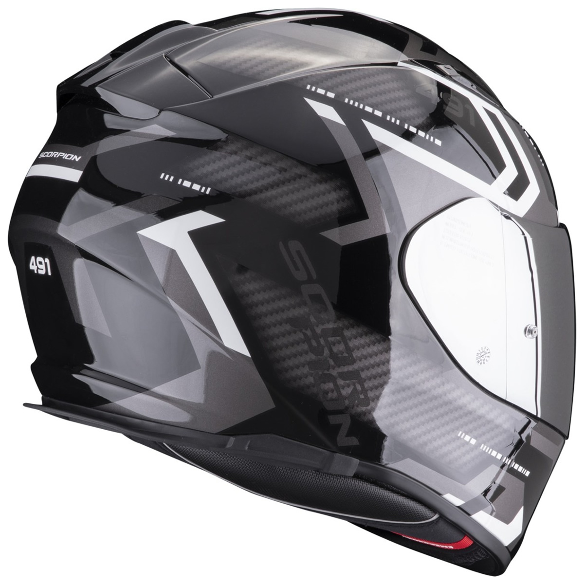 Scorpion EXO-491 Spin Helm, schwarz-weiß