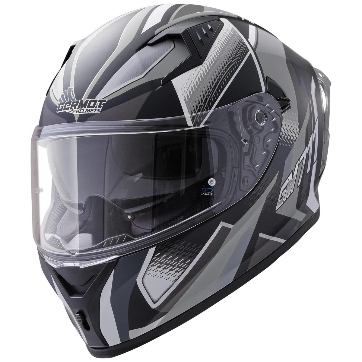 Germot GM 711 Helm, schwarz-grau matt