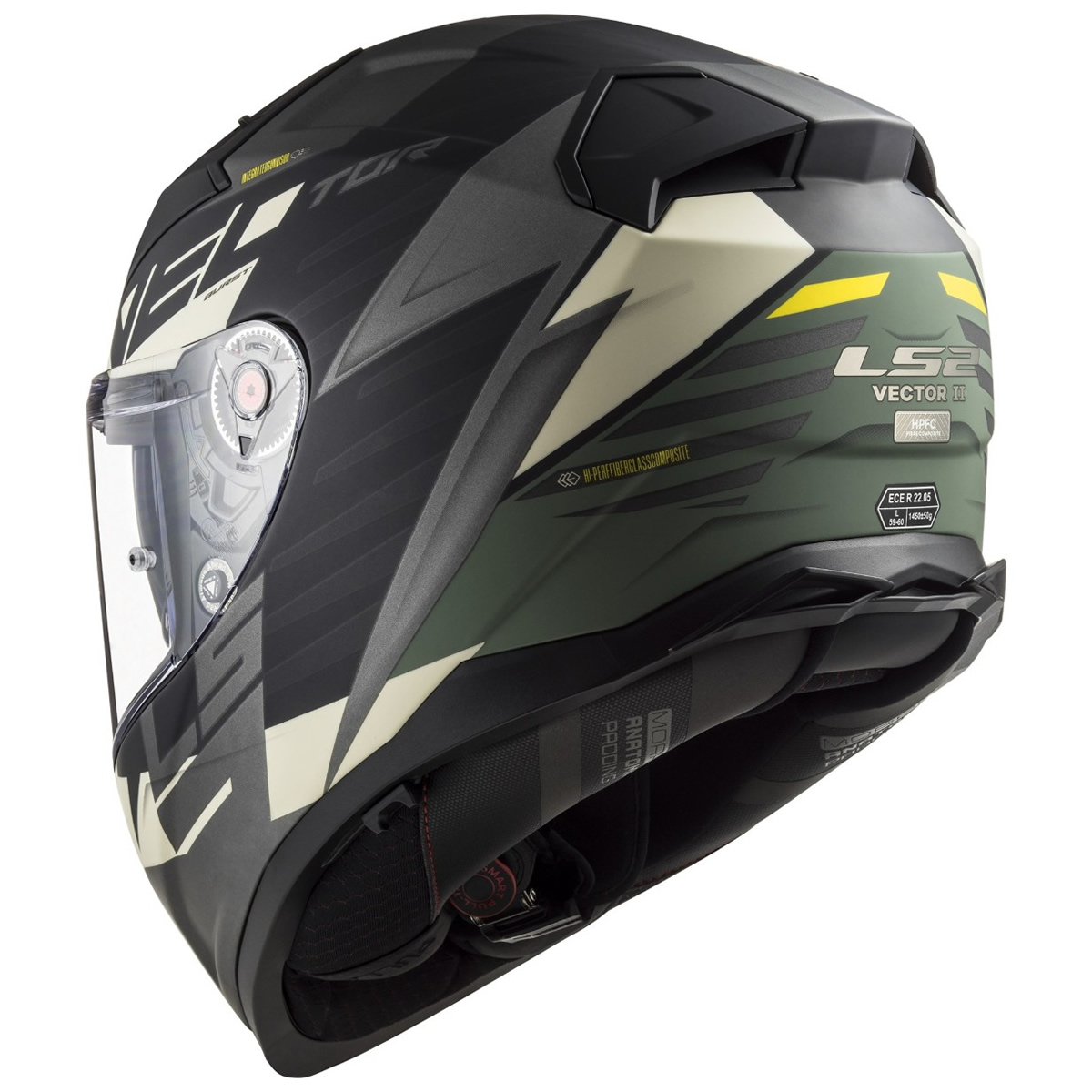 LS2 Helmets Helm Vector II Absolute FF811, schwarz-silber-titan matt