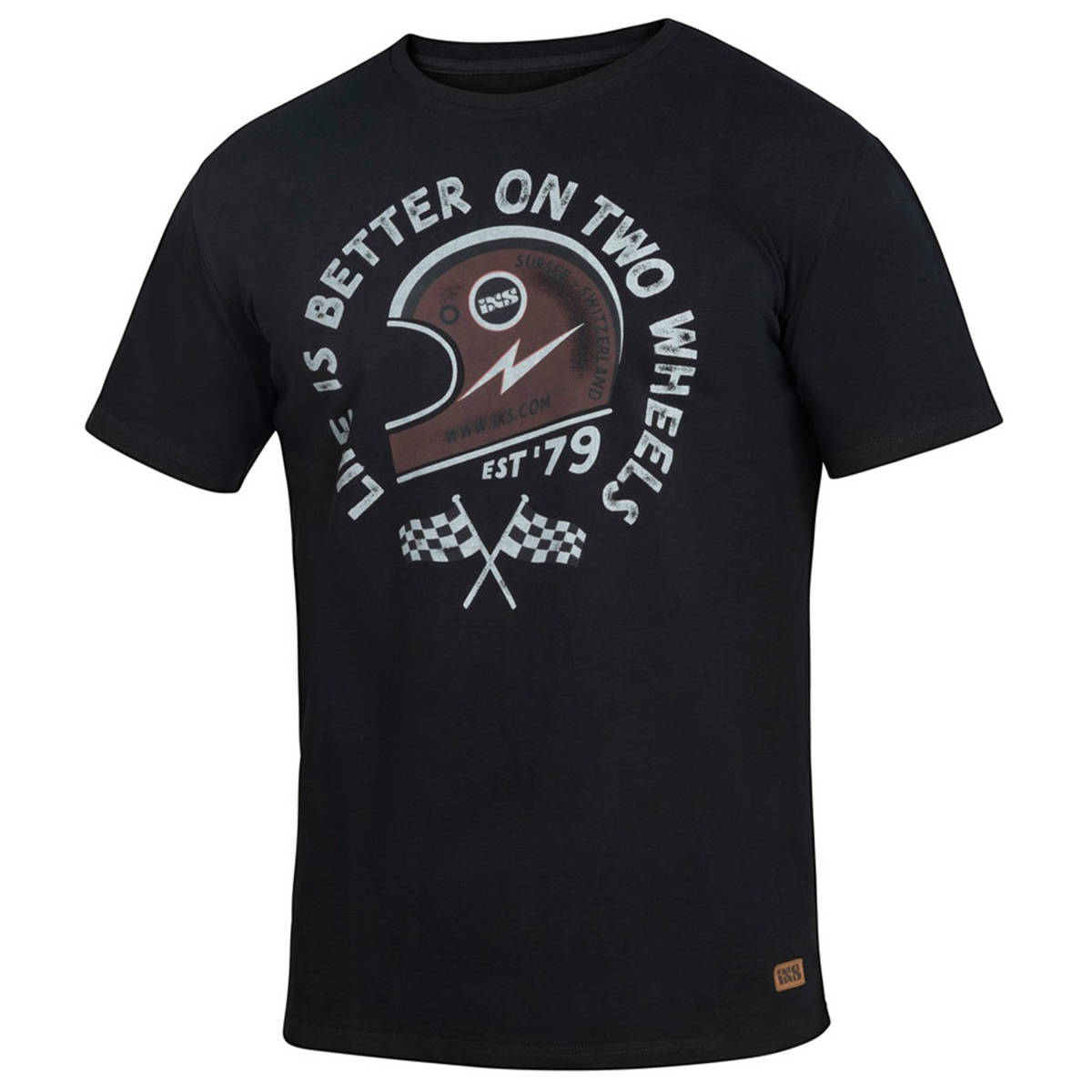iXS Herren T-Shirt On Two Wheels, schwarz-rot