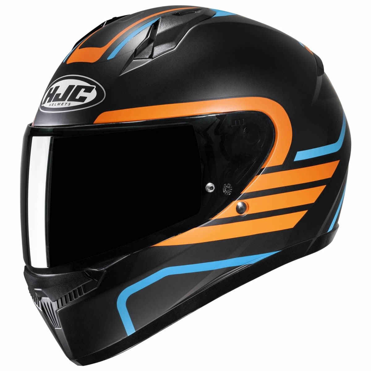 HJC C10 Lito Helm, schwarz-orange-blau matt 