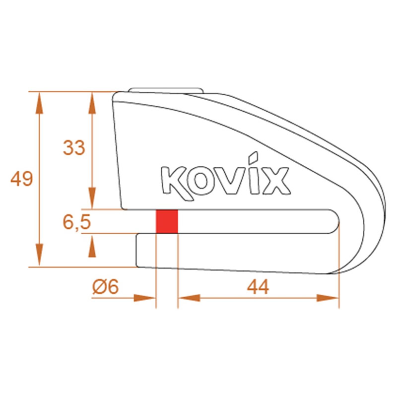 Kovix Bremsscheibenschloss KVZ1 Schutzklasse 5, fluogrün