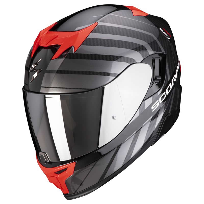 Scorpion Helm EXO-520 Air Shade, schwarz-rot