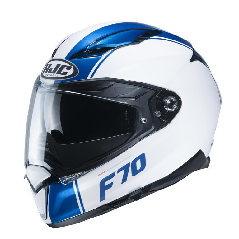 HJC Helm F70 Mago, weiß blau matt
