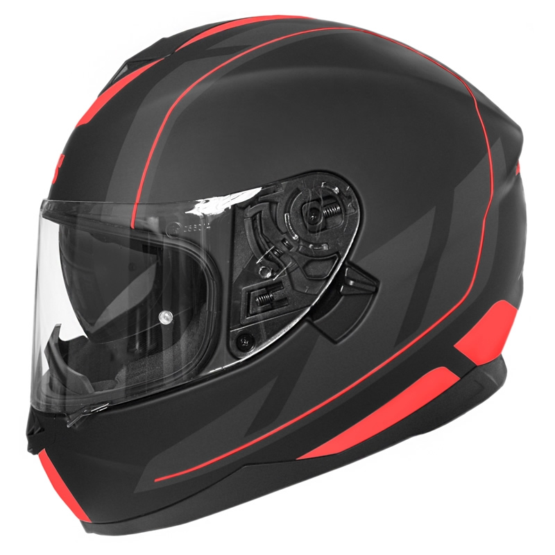 iXS Helm 1100 2.0, schwarz-rot matt