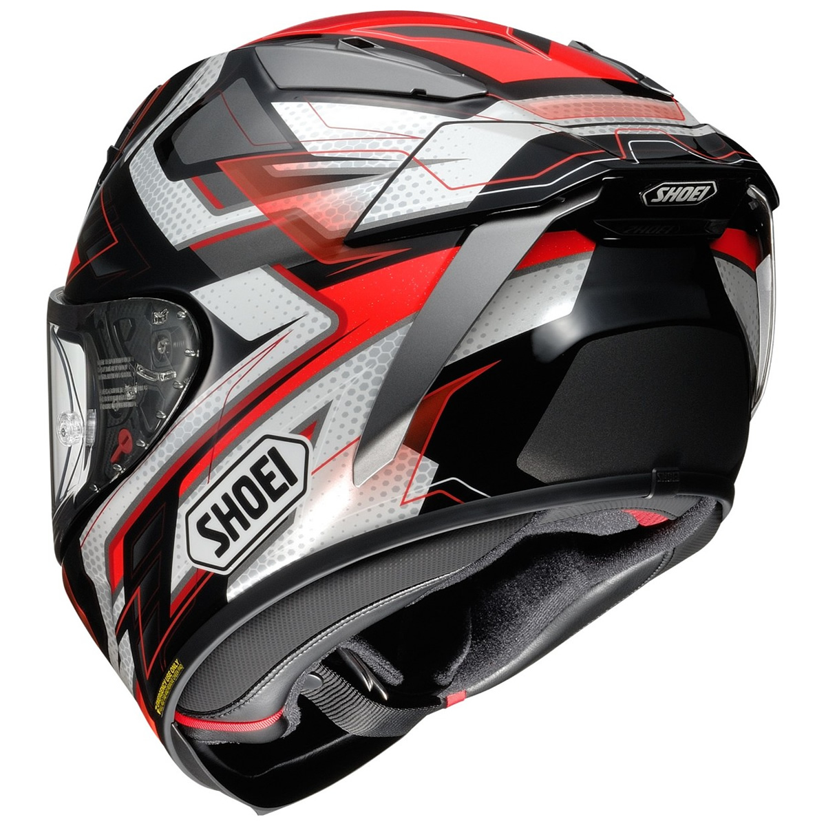 Shoei Helm X-SPR PRO Escalate, schwarz-weiß-rot