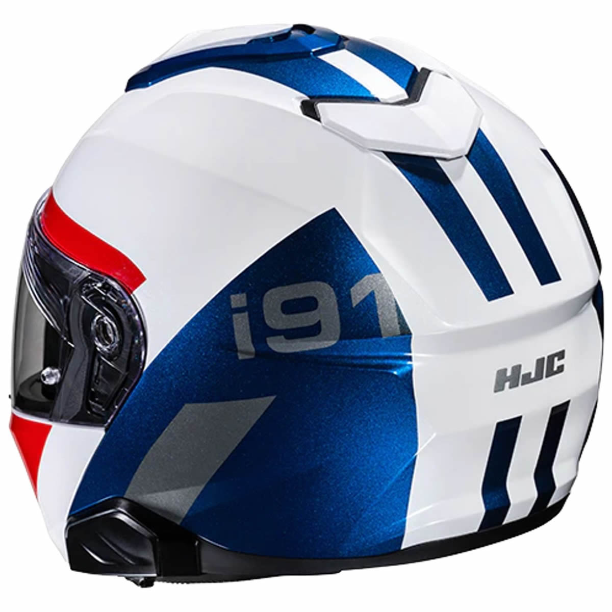 HJC i91 Bina Helm weiss-blau-rot-silber