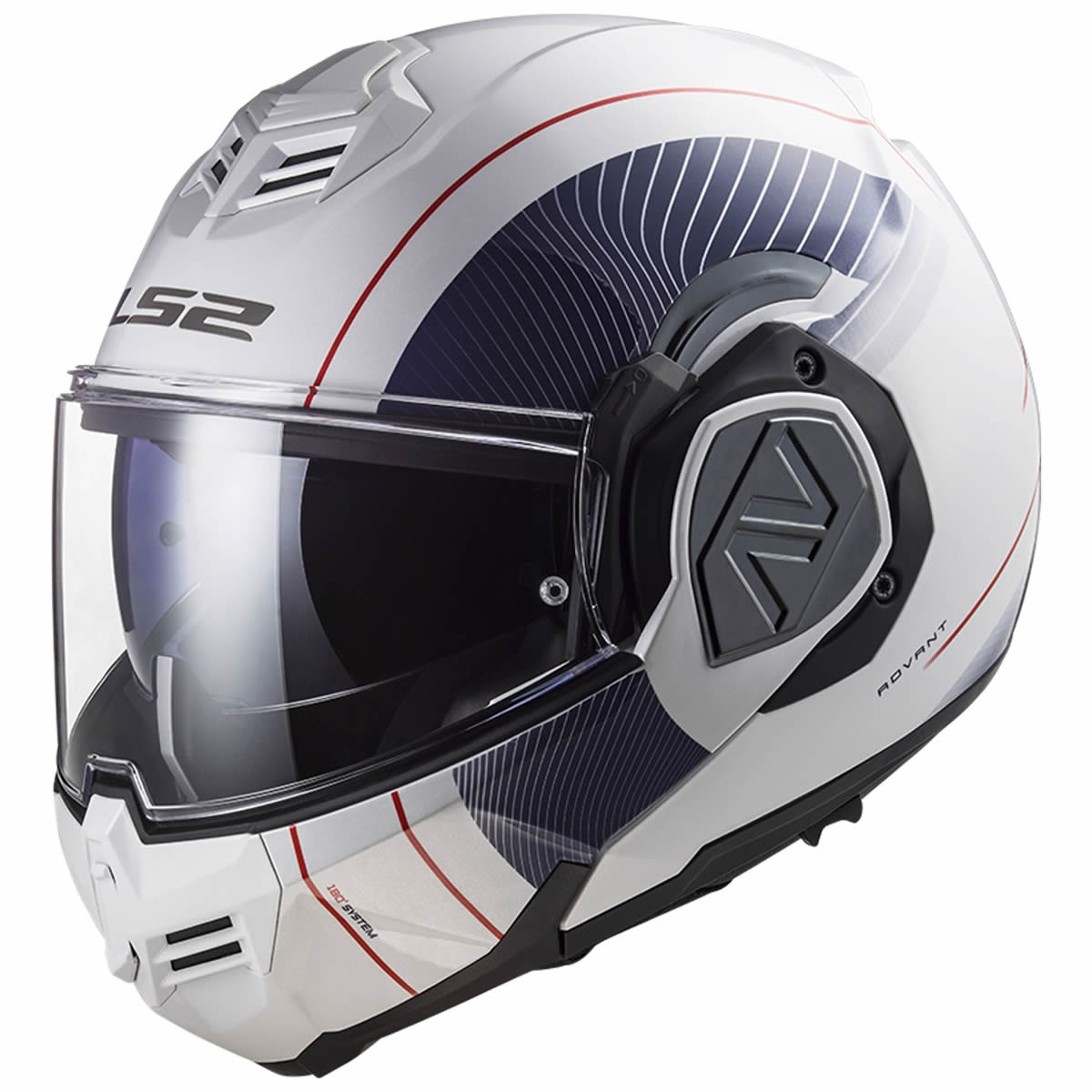 LS2 Helmets Klapphelm Advant Cooper FF906, weiß-blau