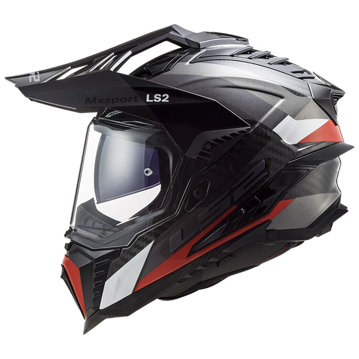 LS2 Helmets Endurohelm Explorer C Frontier MX701, titanium-rot