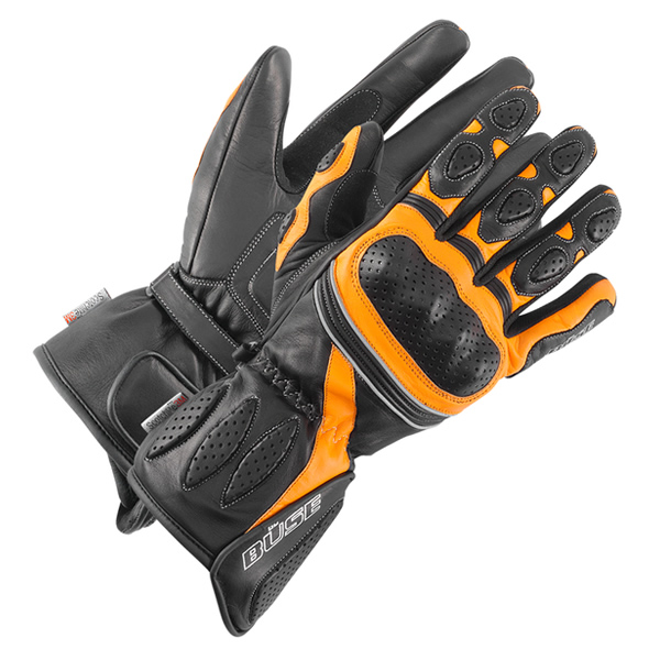 Büse Pit Lane Handschuhe, schwarz-orange