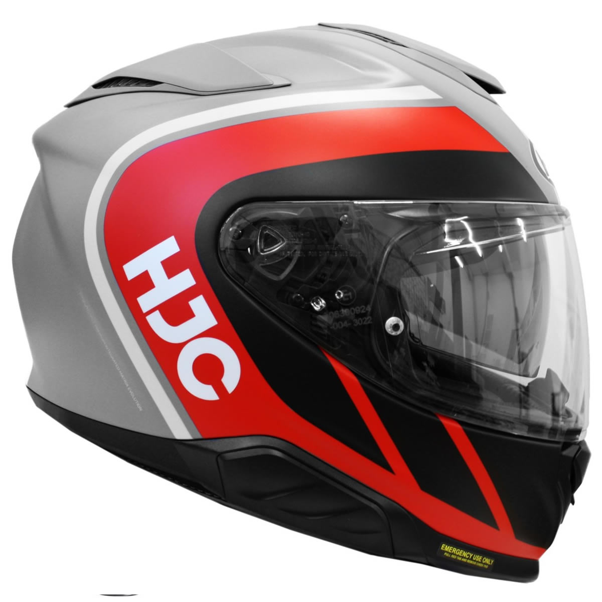 HJC Helm RPHA 71 Mapos, grau-schwarz-rot matt