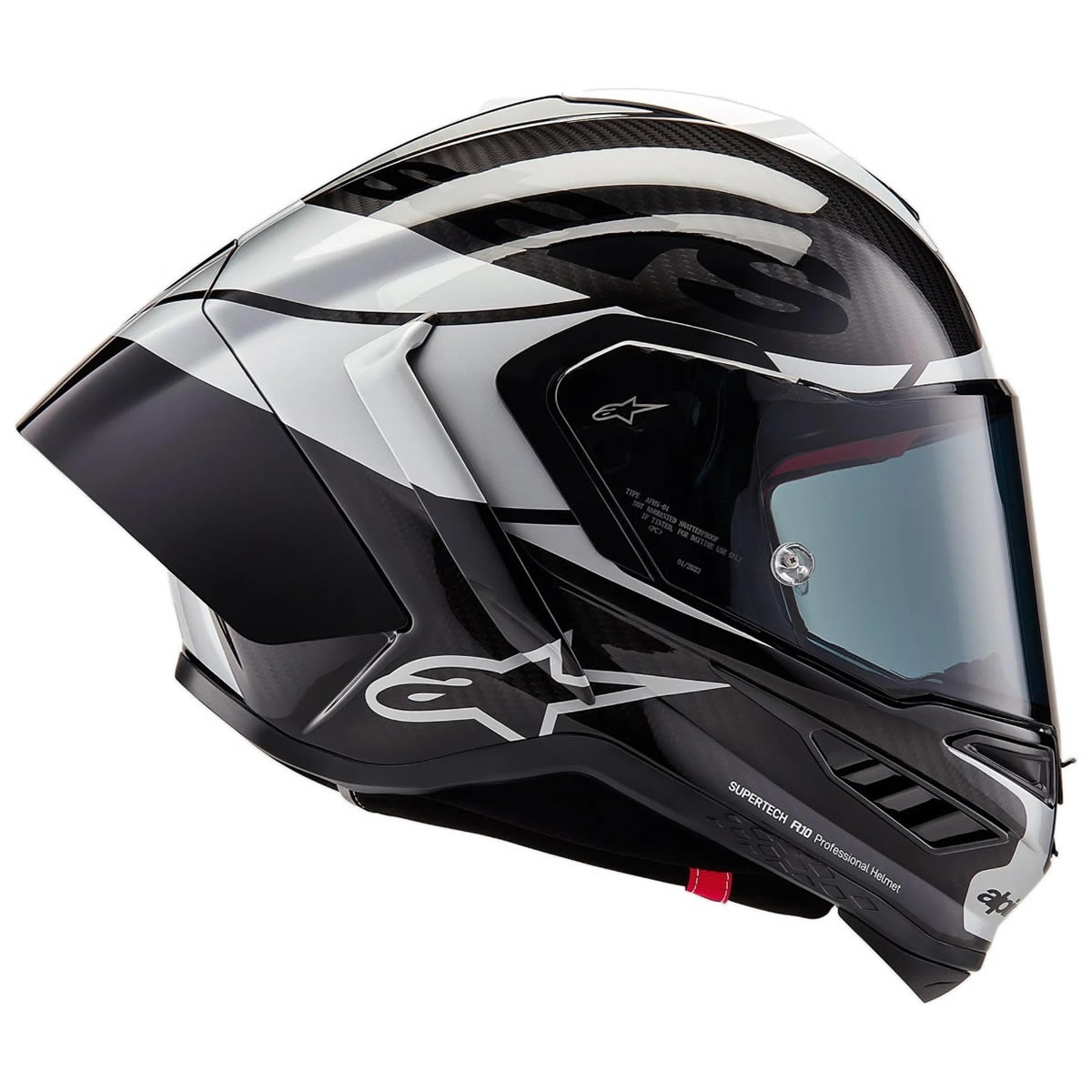 Alpinestars Supertech R10 Element Helm, schwarz-carbon-silber