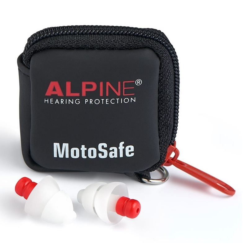 Büse Alpine Gehörschutz MotoSafe Race, weiß-rot