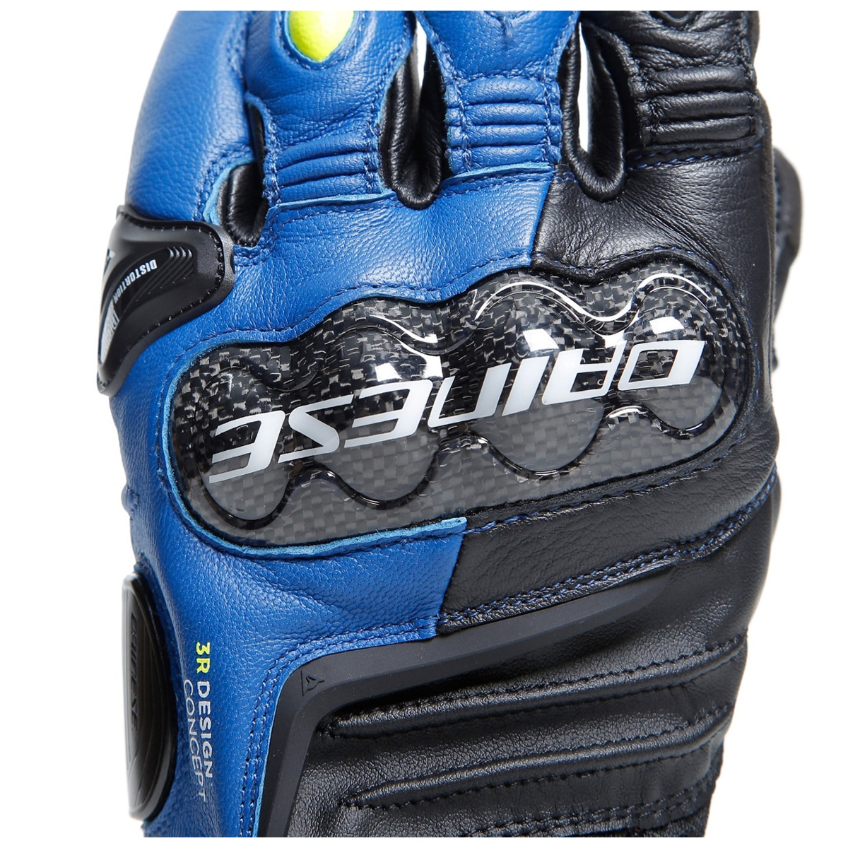 Dainese Handschuhe Carbon 4 Short, blau-schwarz-fluogelb
