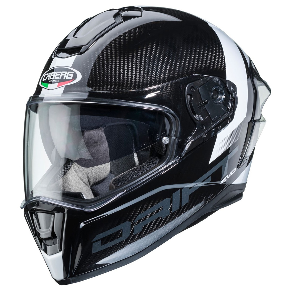 Caberg Helm Drift Evo Carbon Sonic, schwarz-weiß