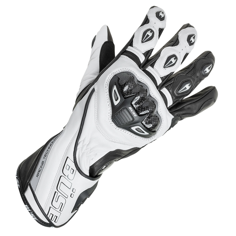 Büse Handschuhe Donington Pro, weiß-schwarz