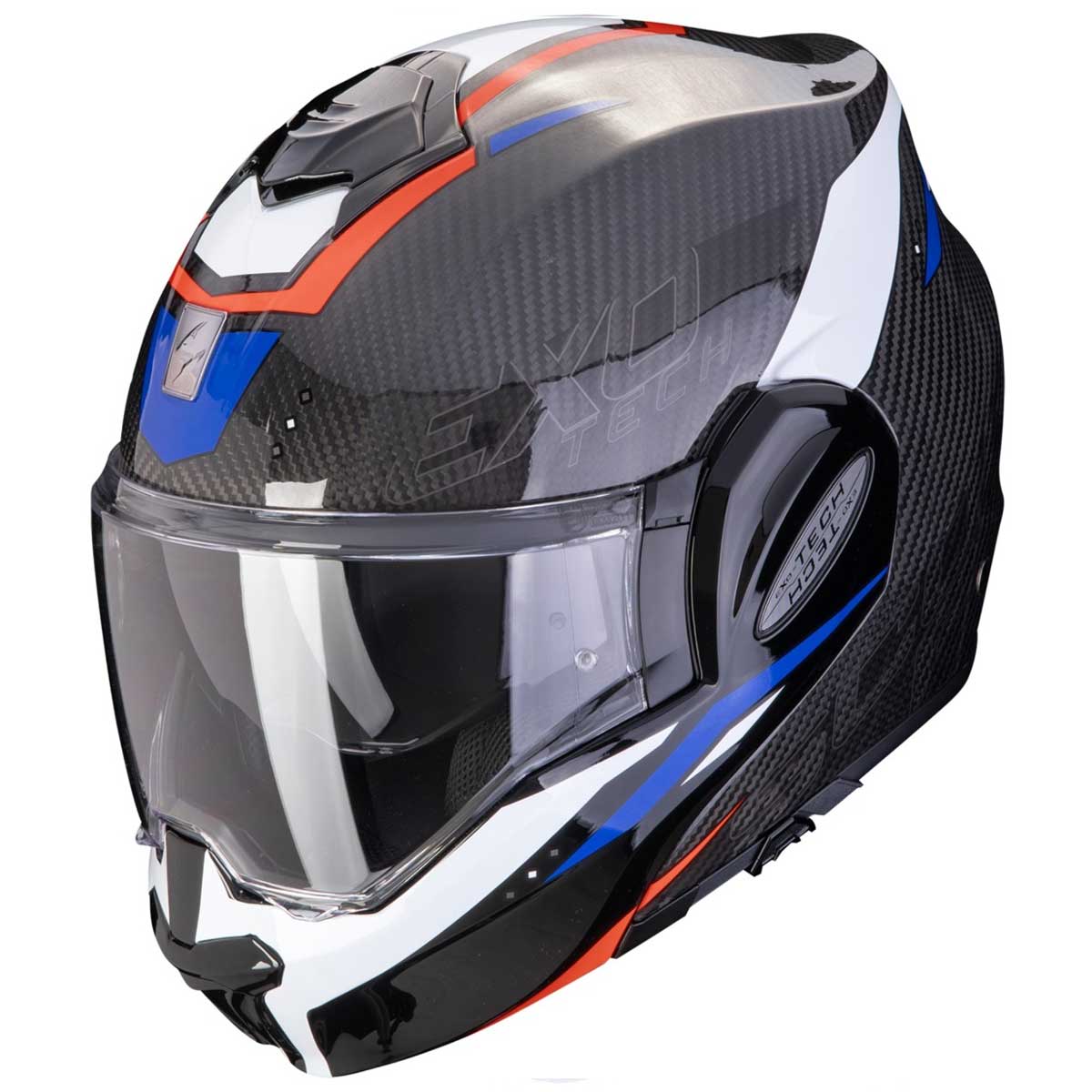 Scorpion EXO-Tech EVO Carbon Rover Helm, schwarz-rot-blau