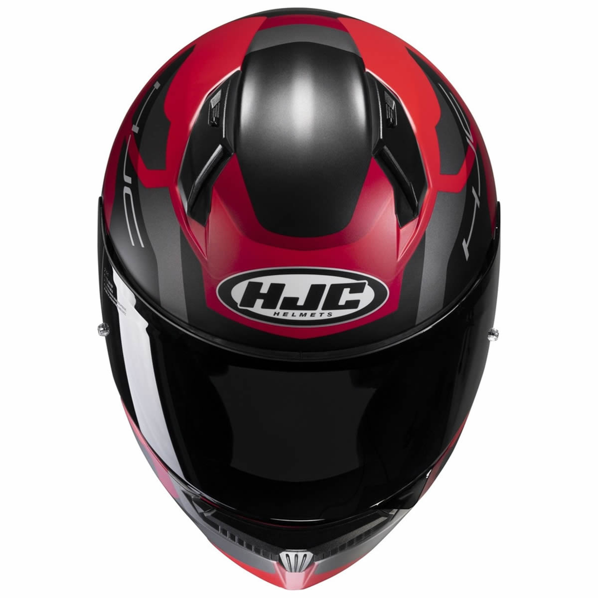 HJC C10 Tins Helm, schwarz-anthrazit-rot matt