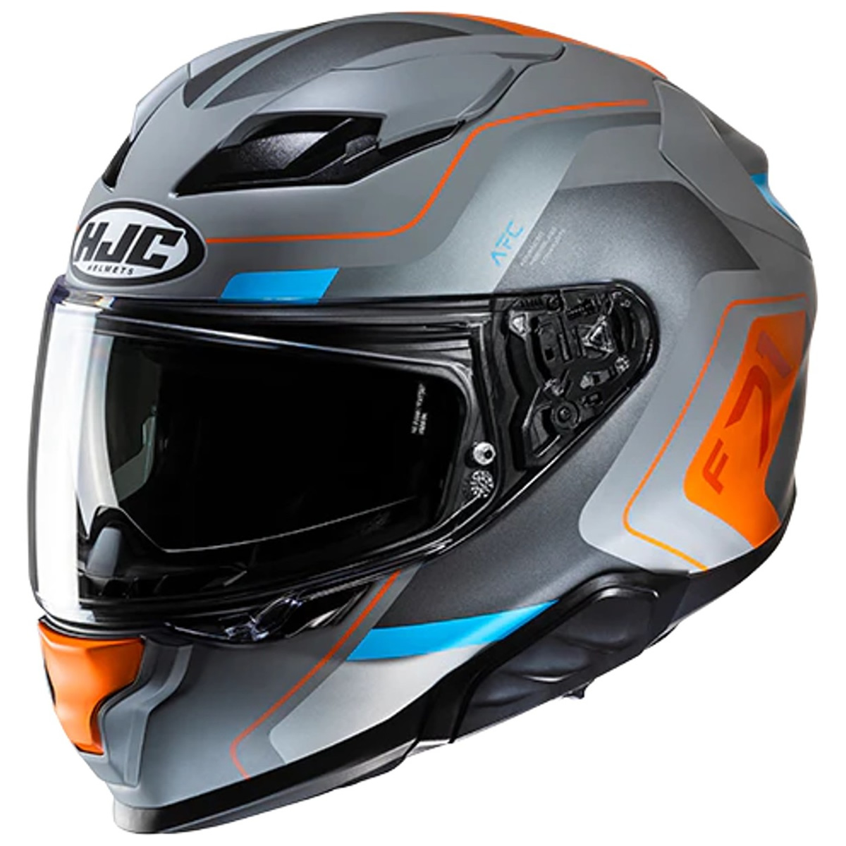 HJC F71 Arcan Helm, grau-orange-blau matt