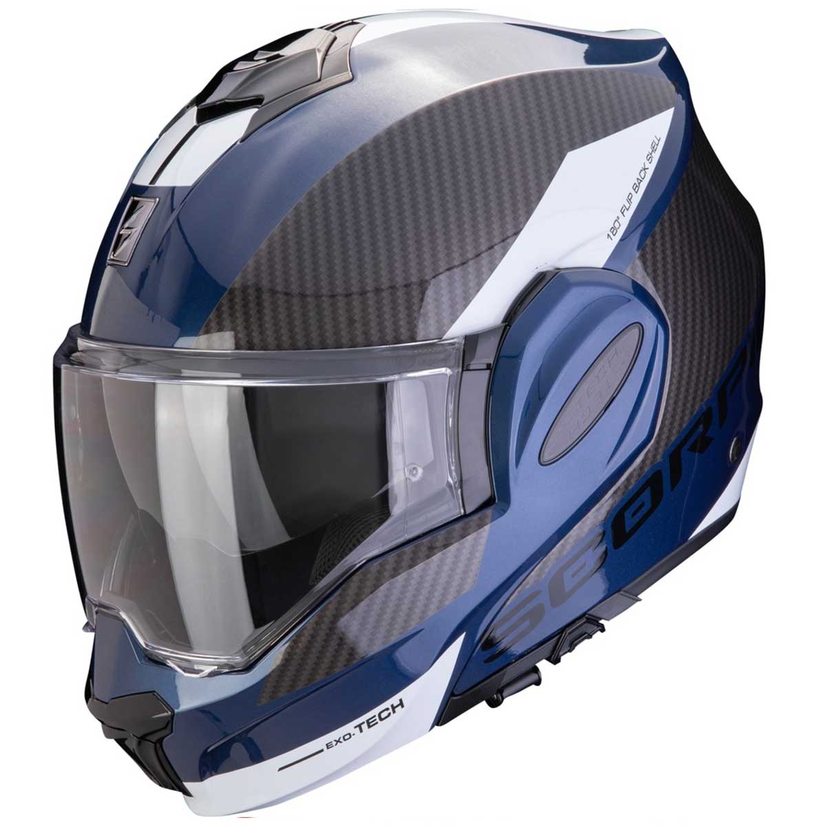 Scorpion EXO-Tech EVO Team Helm, blau-schwarz-weiß