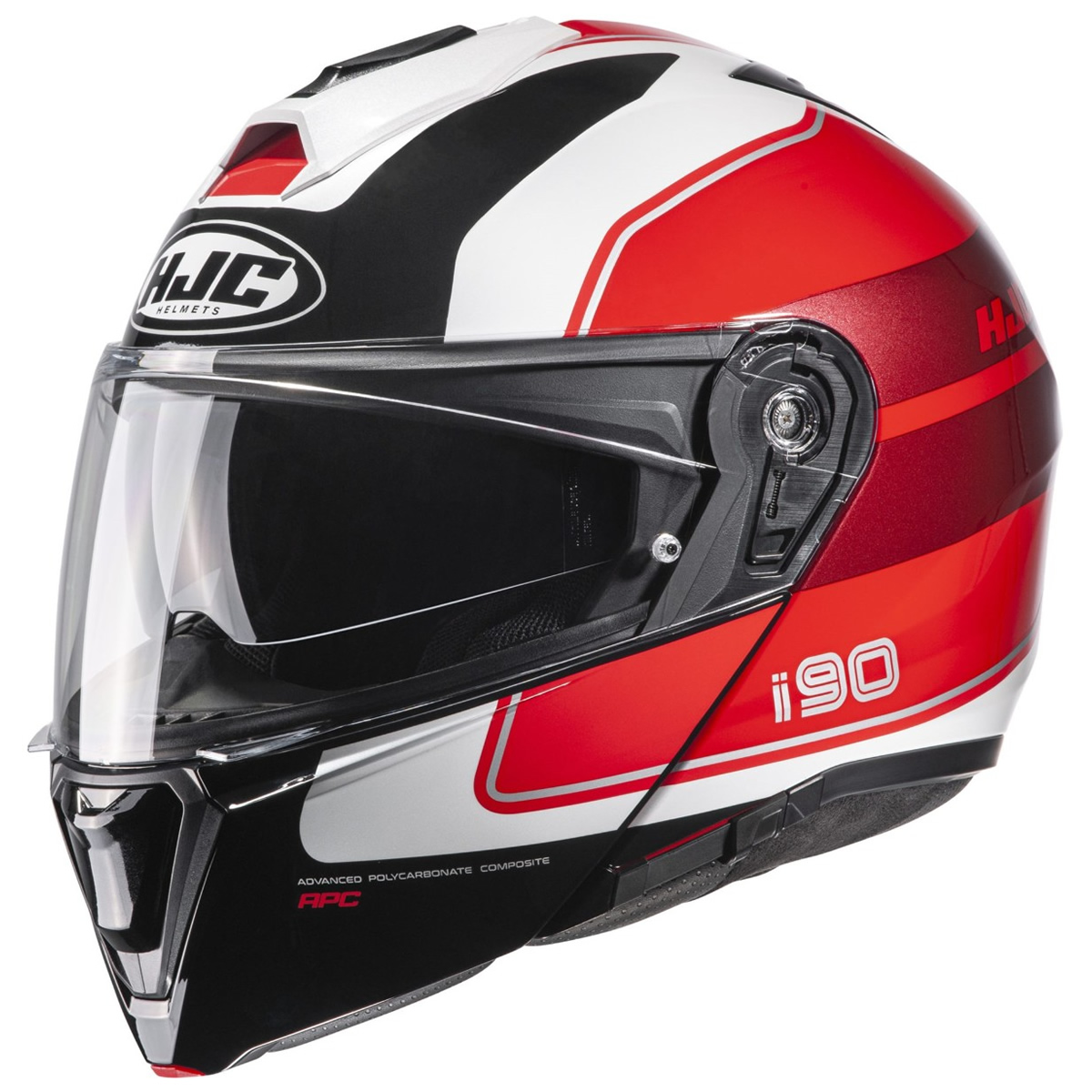 HJC Helm i90 Wasco MC1, schwarz-weiß-rot