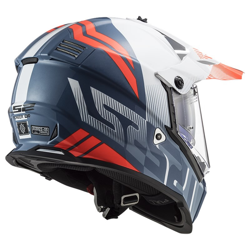 LS2 Helmets Endurohelm Pioneer Evo Evolve MX436, weiß-cobalt