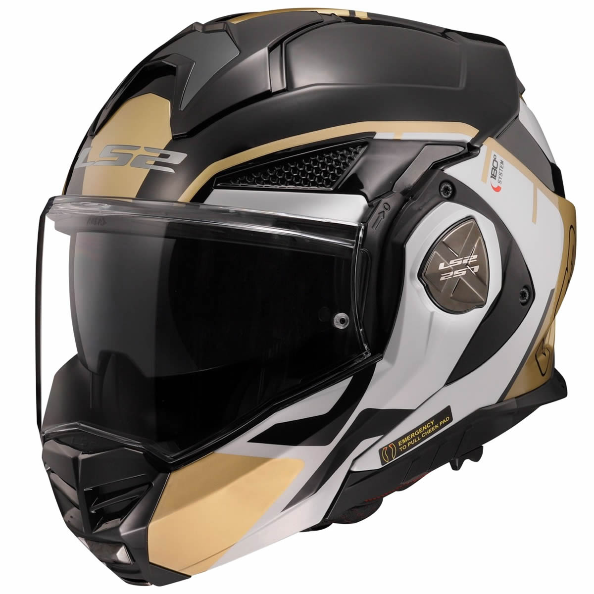 LS2 Helmets Advant X Metryk FF901 Klapphelm, schwarz-sand