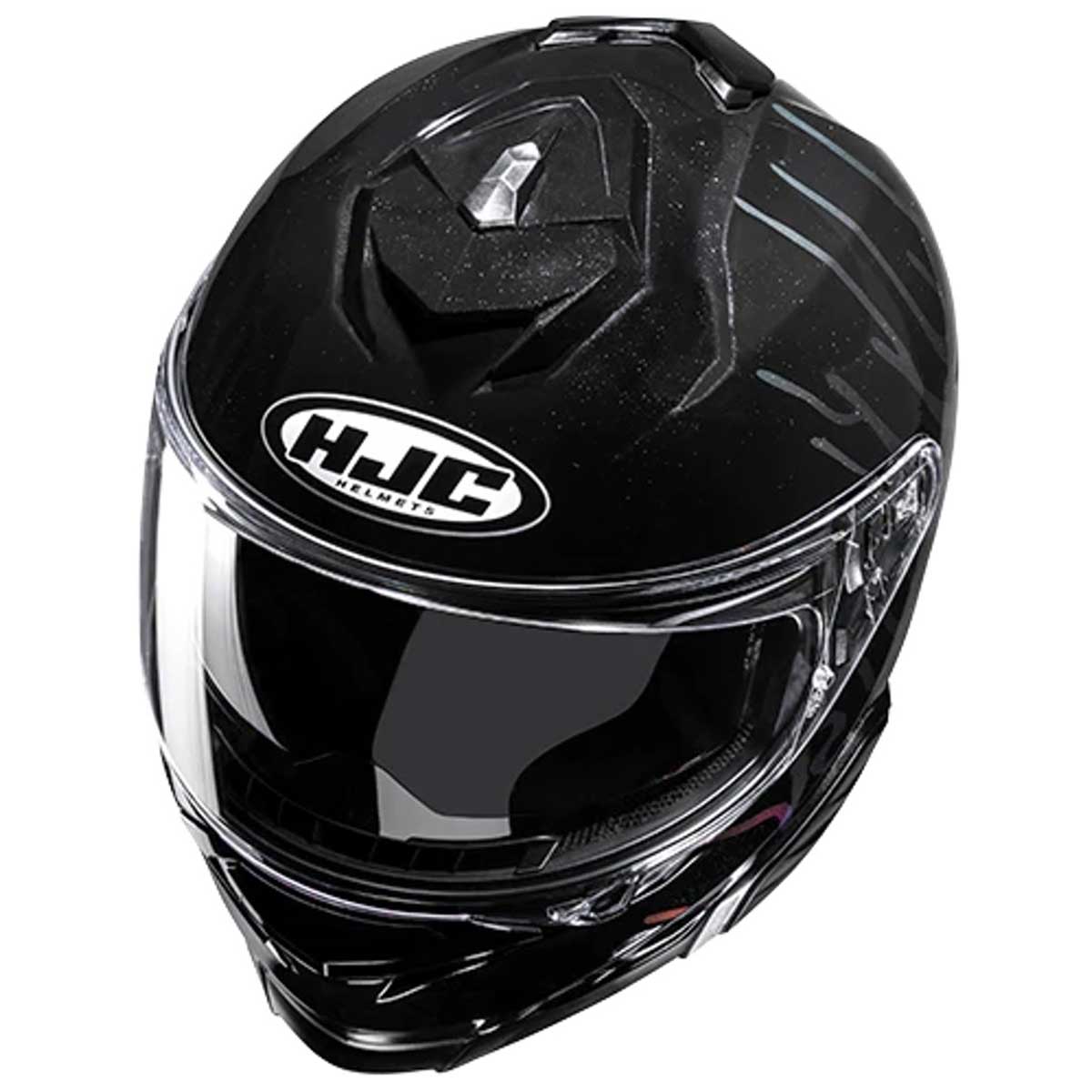 HJC i71 Celos MC5 Helm, schwarz-silber-chamäleon