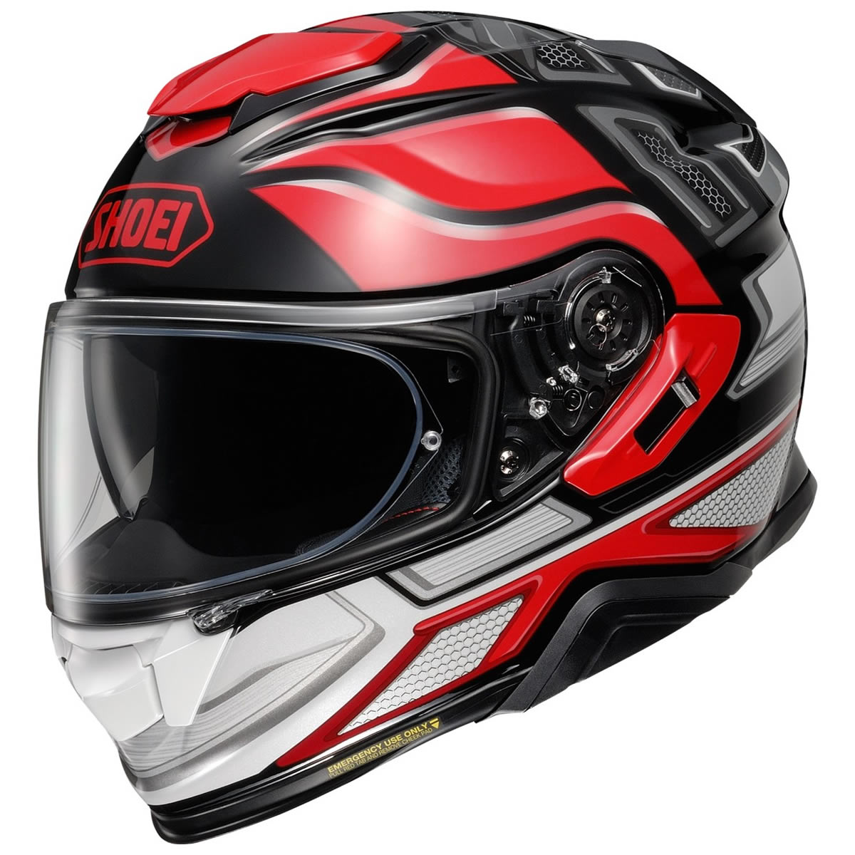 Shoei Helm GT-Air II Notch, schwarz-rot-weiß