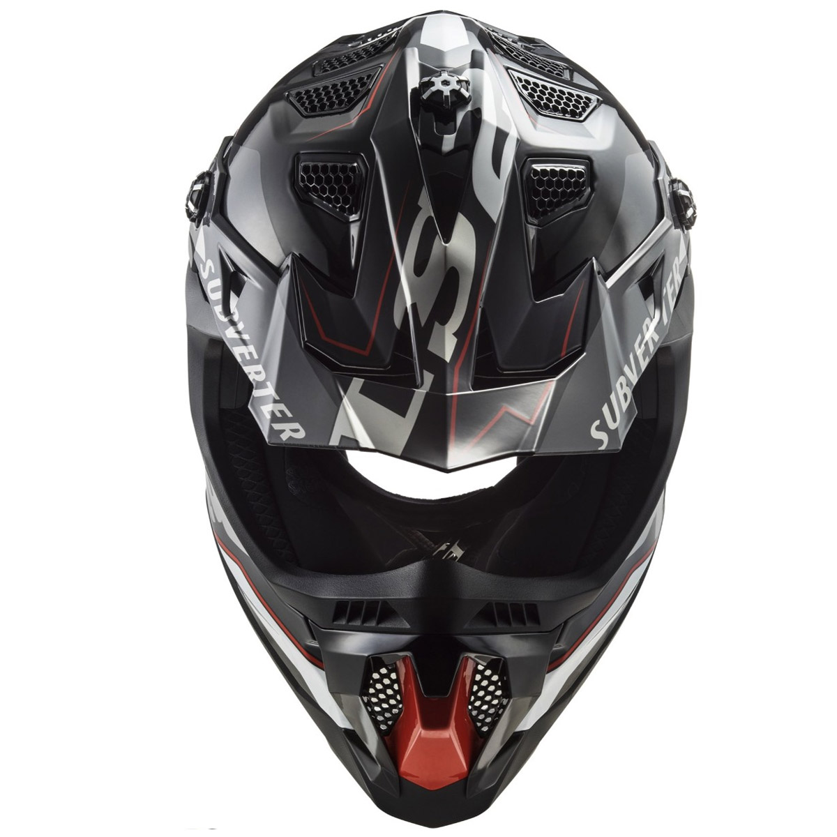 LS2 Helmets Subverter Evo II Arched MX700 Helm, schwarz-silber-titan