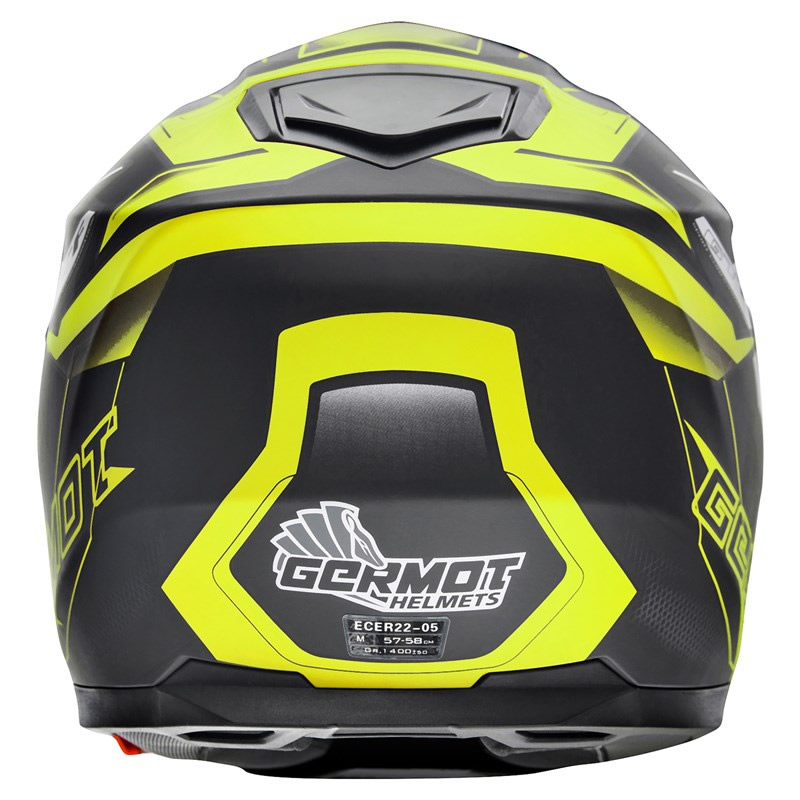 Germot Helm GM 330, schwarz-fluogelb-matt