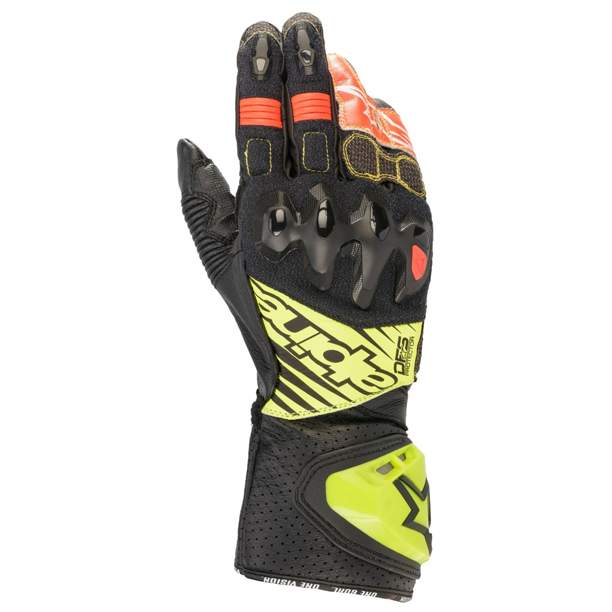 Alpinestars Handschuhe GP Tech v2, schwarz-gelb-fluorot