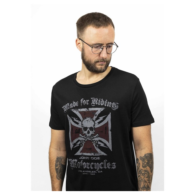 John Doe T-Shirt Cross, schwarz