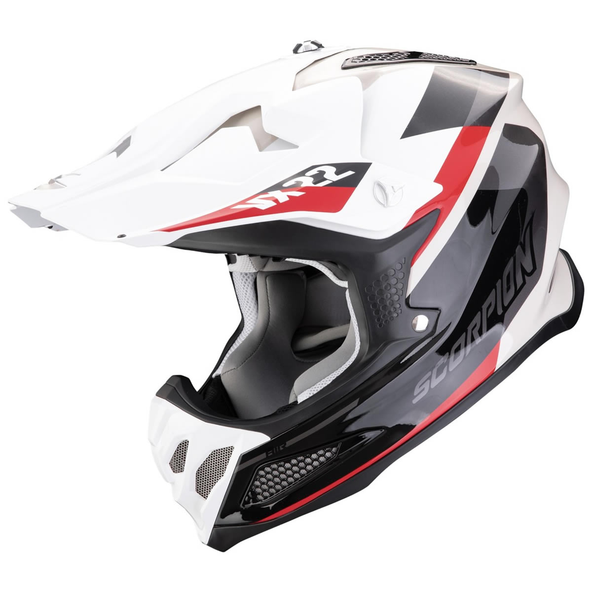 Scorpion VX-22 Air Beta Helm, schwarz-rot-weiß
