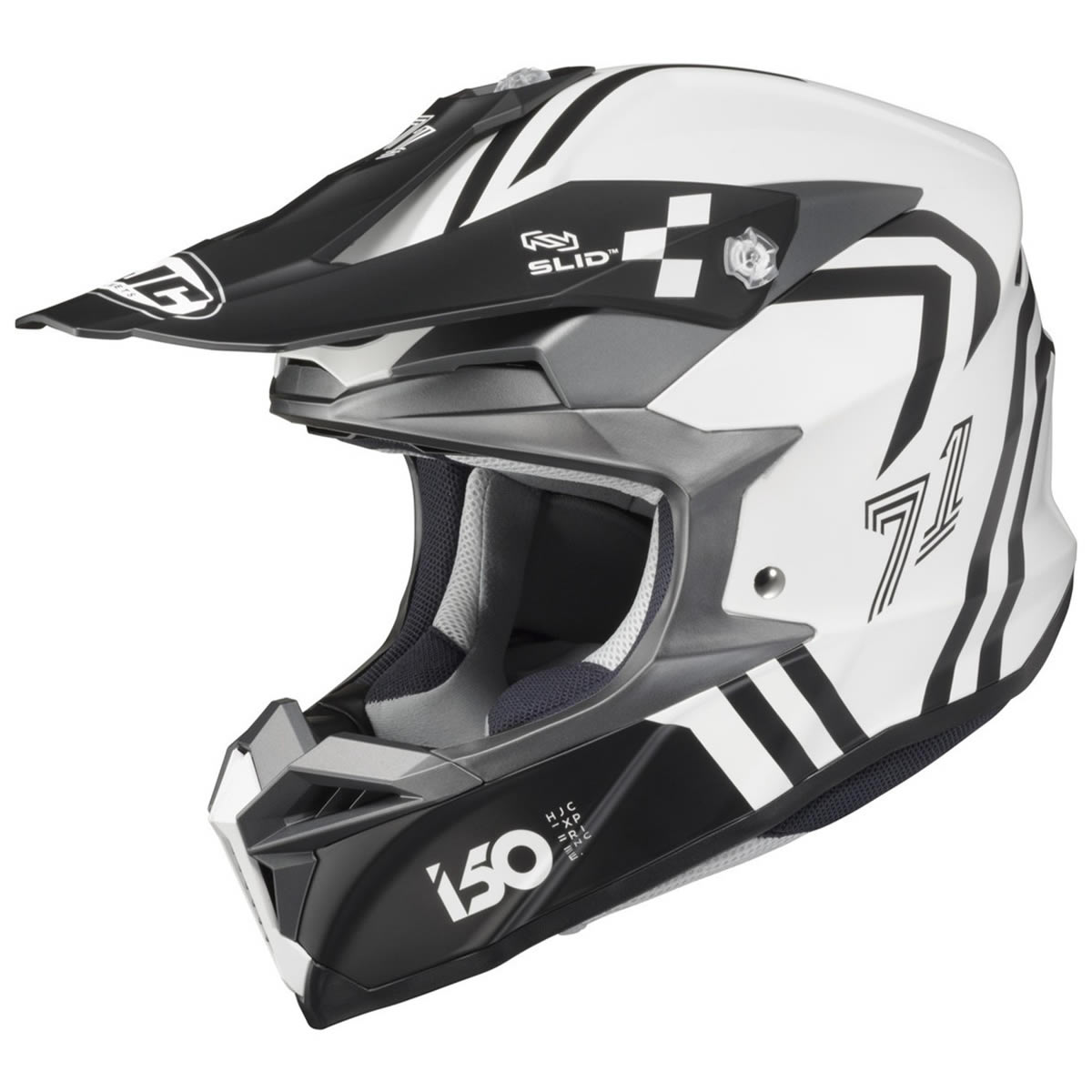 HJC i50 Hex Helm, schwarz-weiß matt
