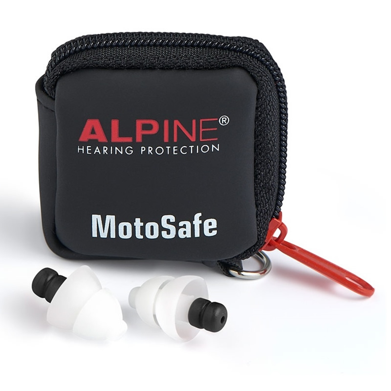 Büse Alpine Gehörschutz MotoSafe Tour, weiß-schwarz