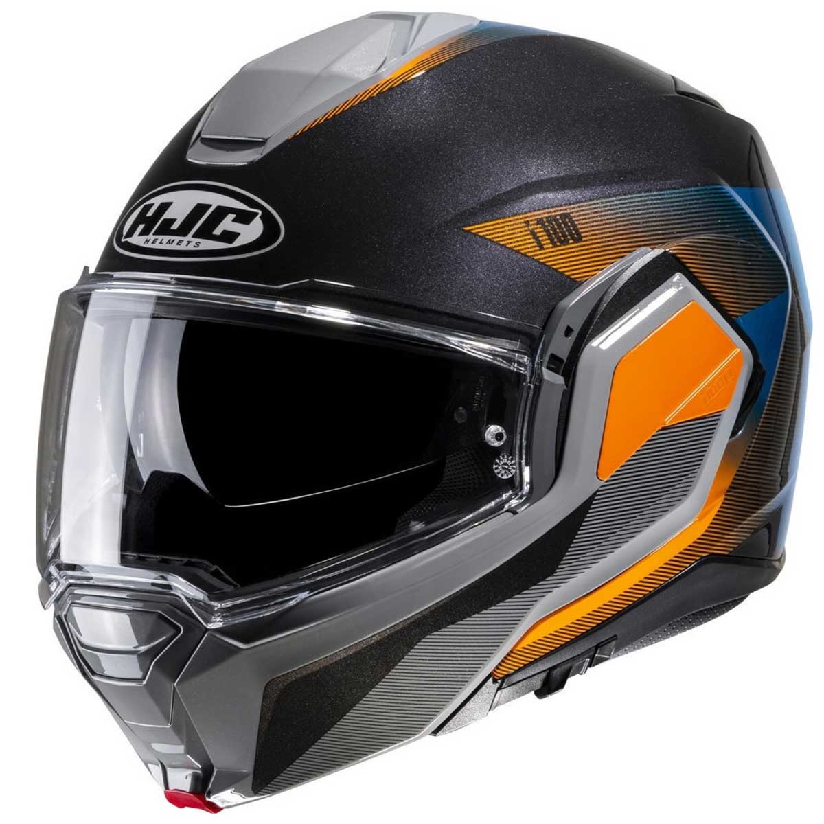 HJC i100 Beston MC27 Helm, schwarz-grau-orange-blau