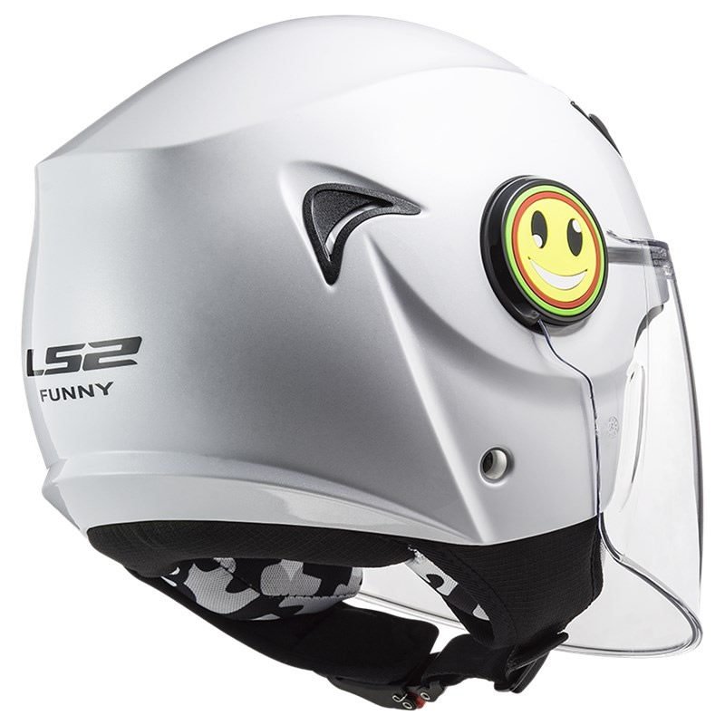 LS2 Helmets Kinder Jethelm Funny Solid OF602, weiß