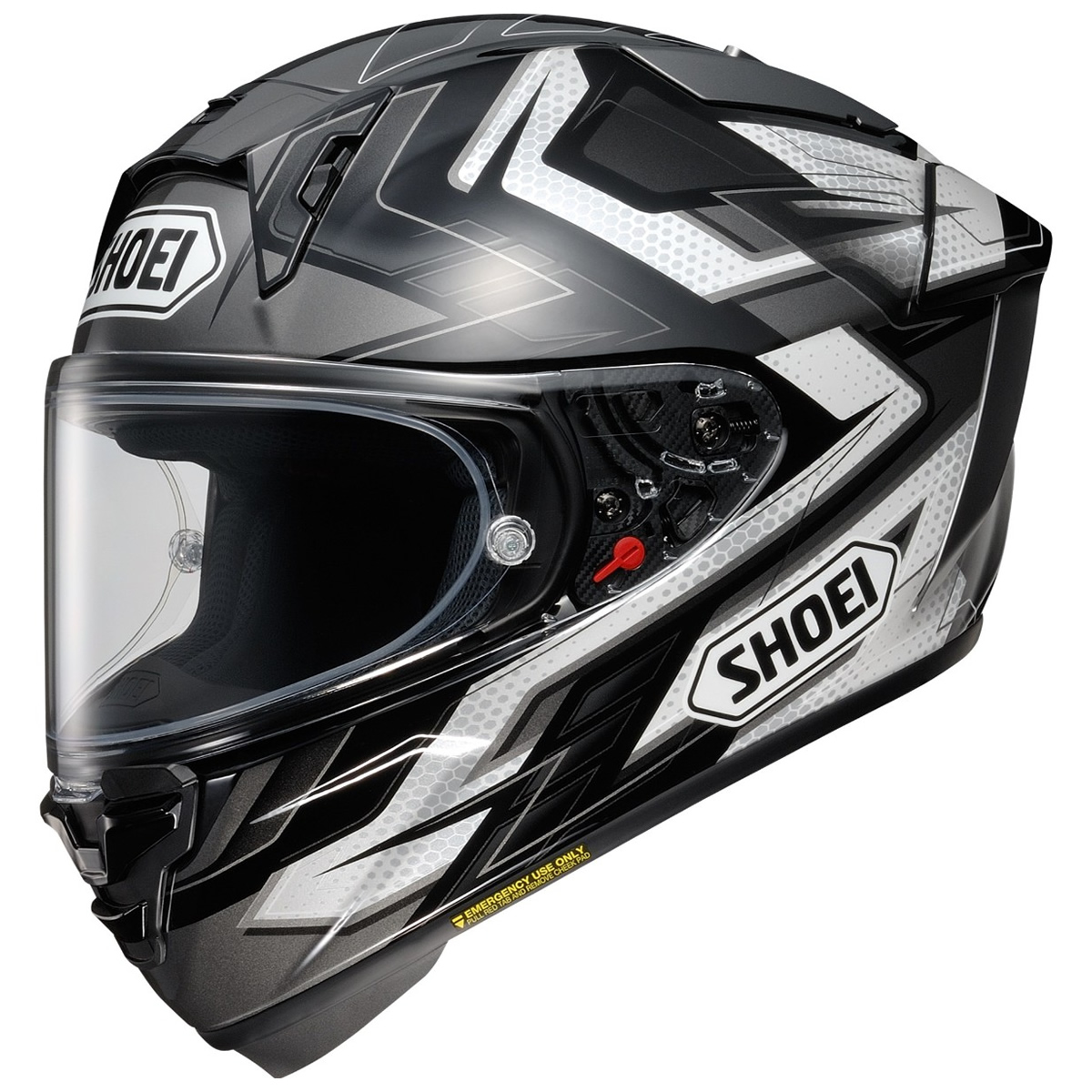 Shoei Helm X-SPR PRO Escalate, schwarz-grau-weiß