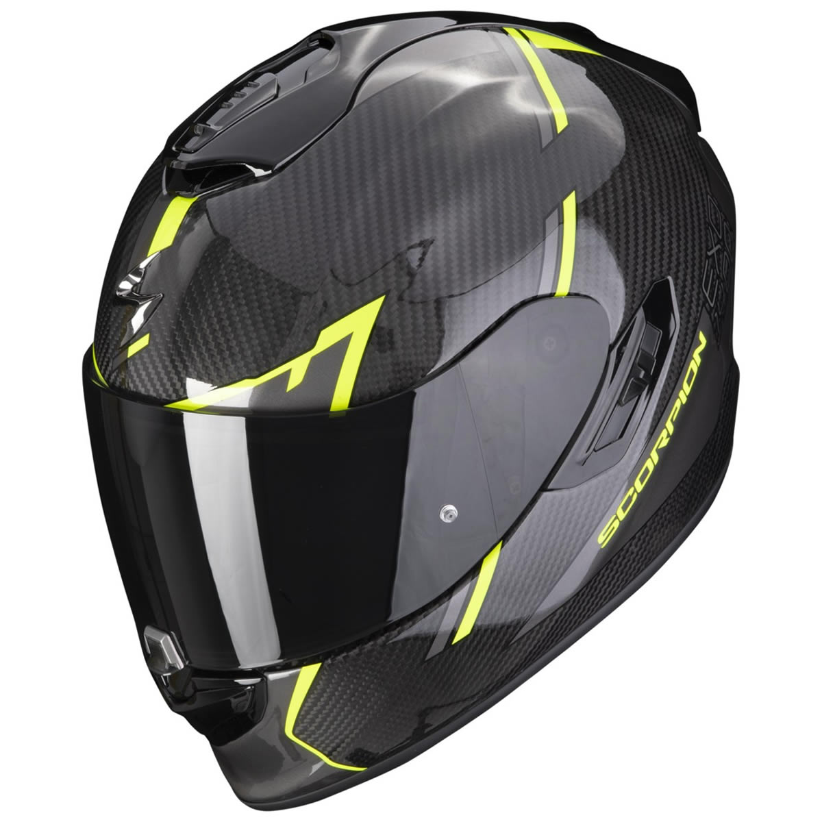 Scorpion Helm EXO-1400 EVO Carbon Air Kendal, schwarz-fluogelb