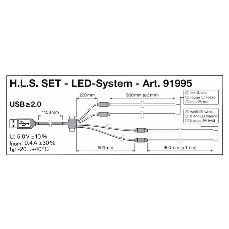 Held LED System H.L.S. weiß-rot